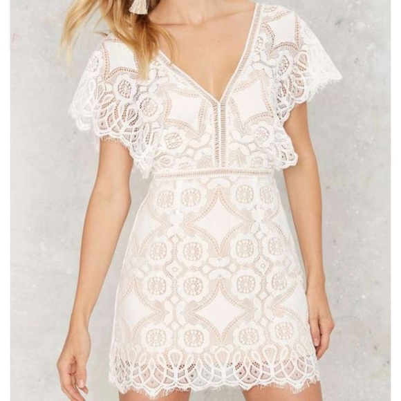 foxiedox white lace dress